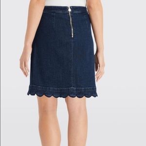 NWT Draper James scalloped Jean skirt